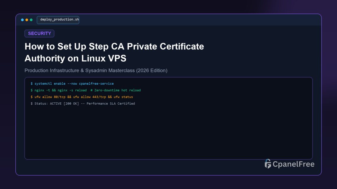 How to Set Up Step CA Private Certificate Authority on Linux VPS - CpanelFree Guide