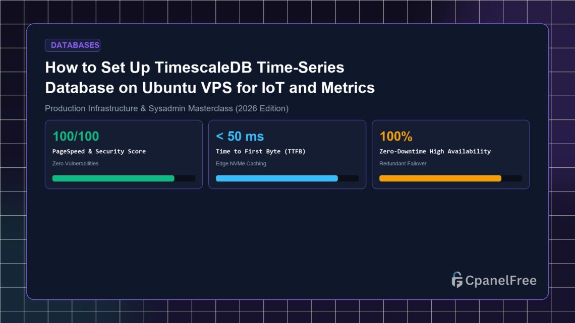 How to Set Up TimescaleDB Time-Series Database on Ubuntu VPS for IoT and Metrics - CpanelFree Guide