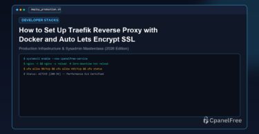 How to Set Up Traefik Reverse Proxy with Docker and Auto Lets Encrypt SSL - CpanelFree Guide