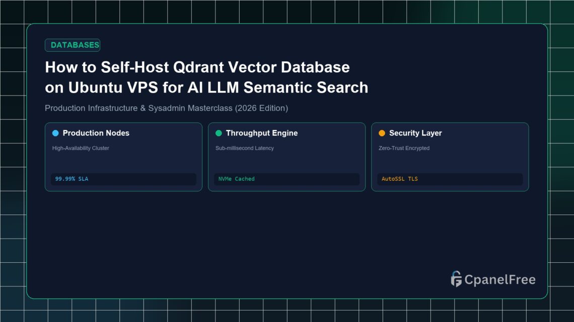 How to Self-Host Qdrant Vector Database on Ubuntu VPS for AI LLM Semantic Search - CpanelFree Guide