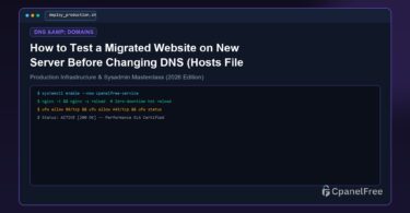 How to Test a Migrated Website on New Server Before Changing DNS (Hosts File Guide) - CpanelFree Guide