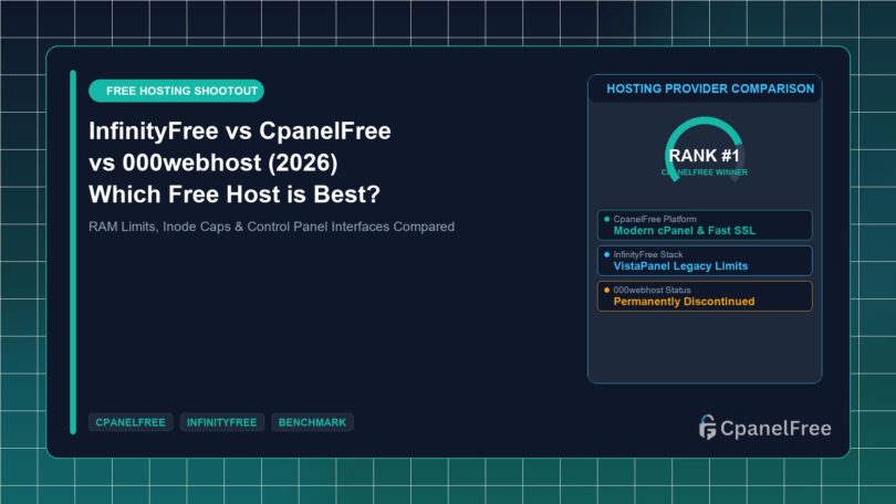 InfinityFree vs CpanelFree vs 000webhost (2026) Which Free Host is Best? - CpanelFree Guide