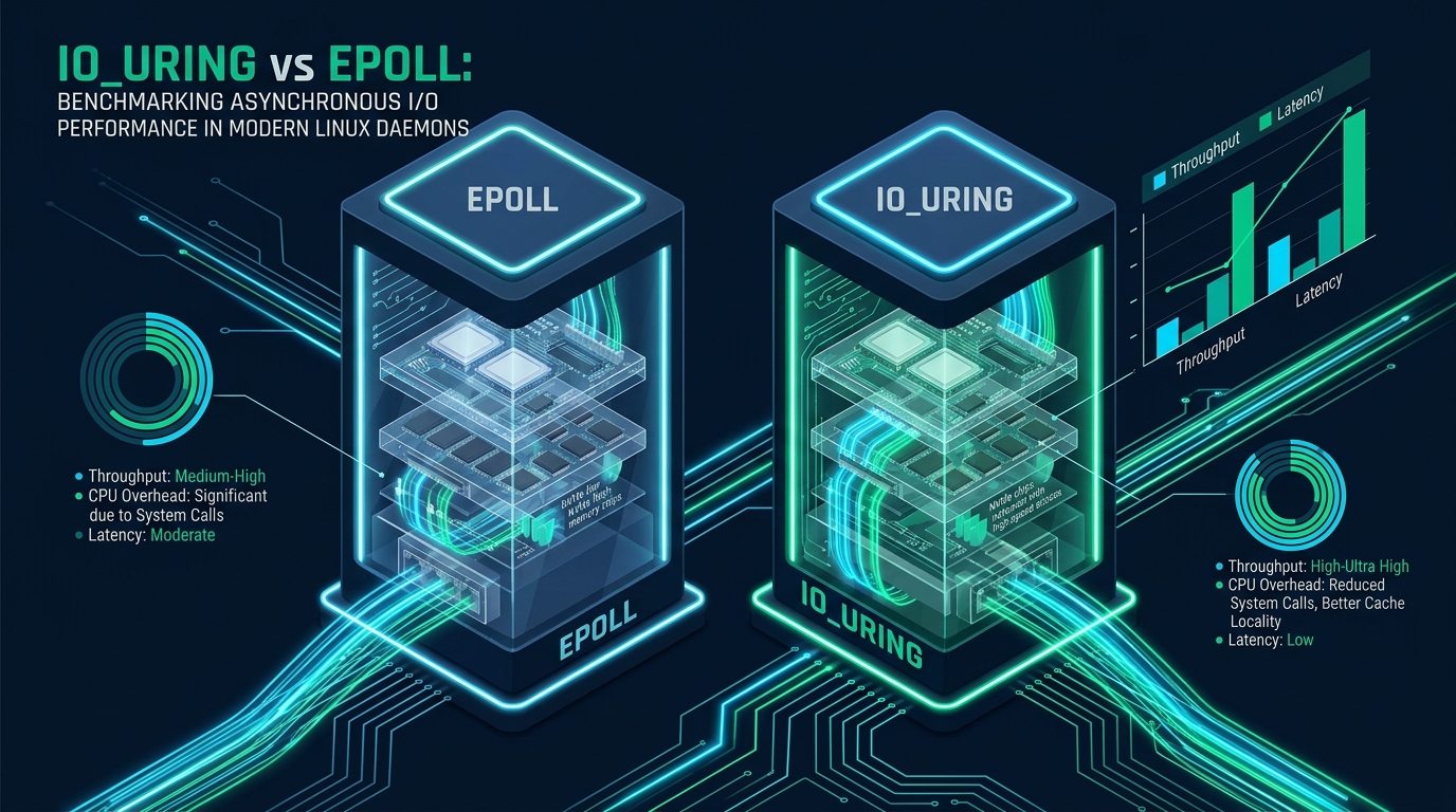 io_uring vs epoll: Benchmarking Asynchronous I/O Performance in Modern Linux Daemons - io_uring vs epoll benchmark