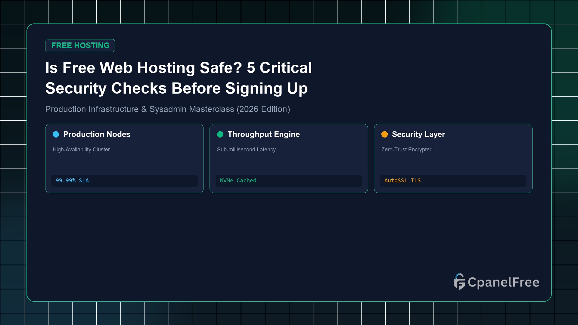 Is Free Web Hosting Safe? 5 Critical Security Checks Before Signing Up - CpanelFree Guide