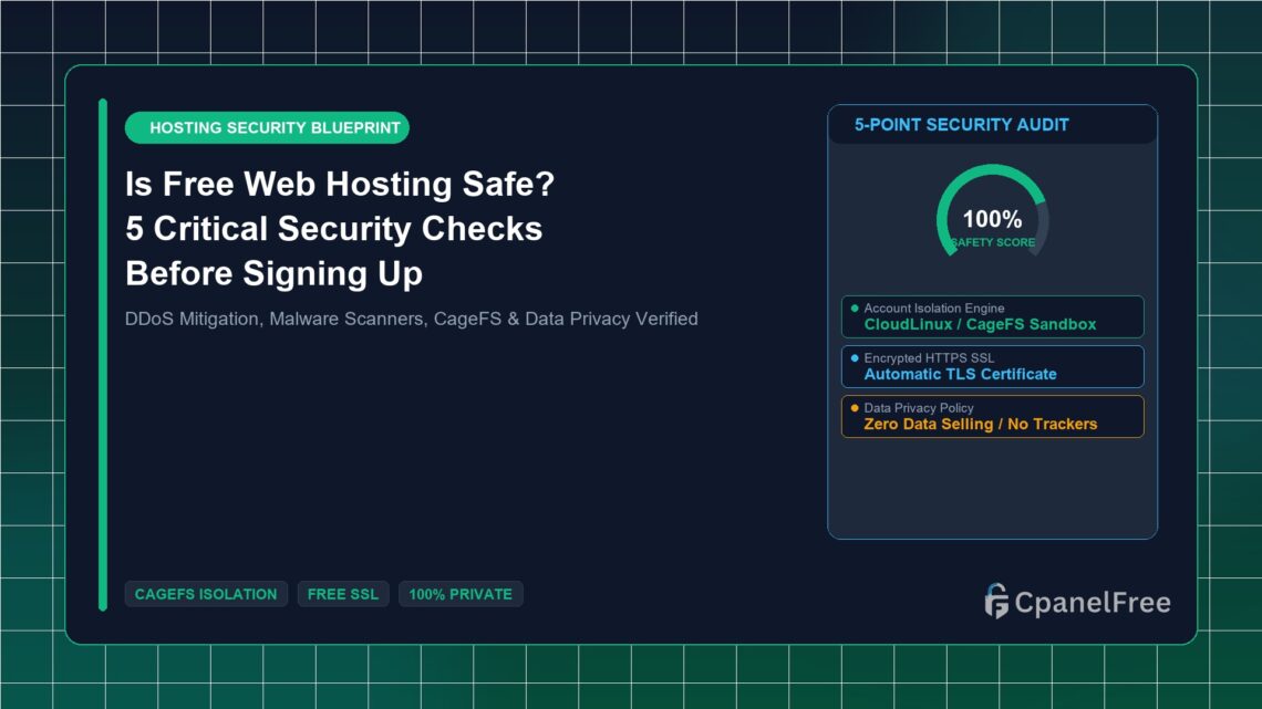 Is Free Web Hosting Safe? 5 Critical Security Checks Before Signing Up - CpanelFree Guide