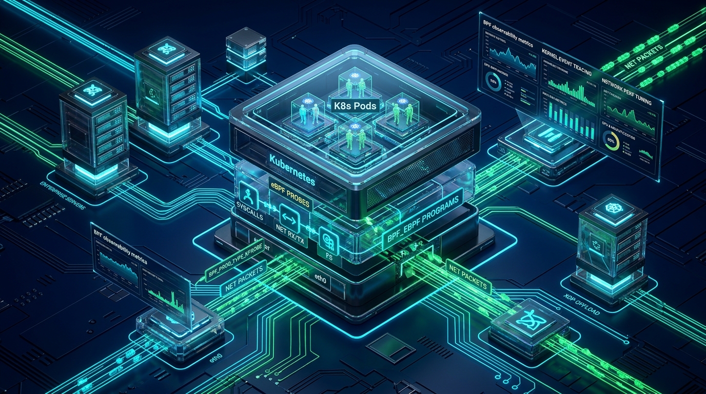 Linux eBPF Observability and Performance Tuning for High-Concurrency Kubernetes Nodes in 2026 - Linux eBPF Observability Infographic