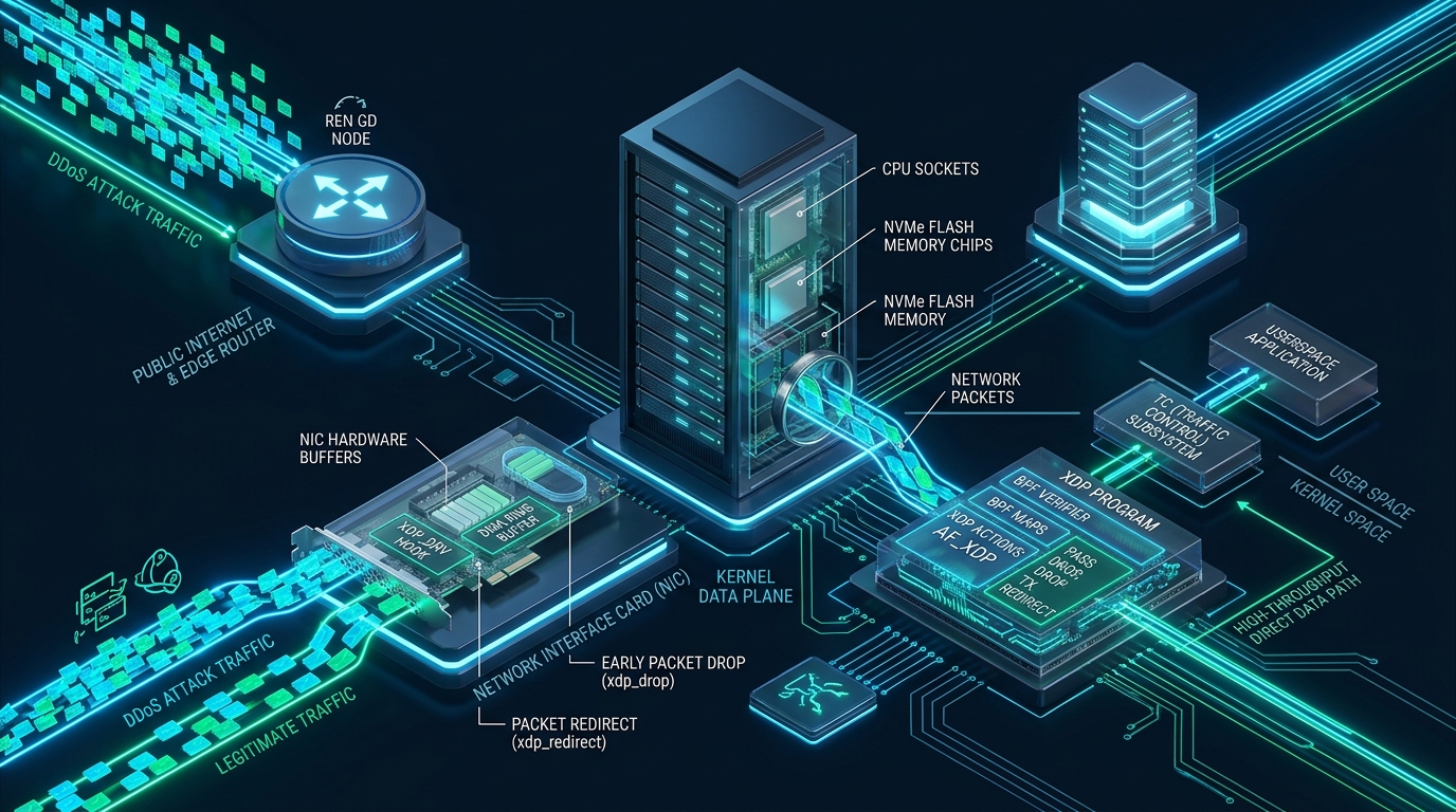 Linux XDP (eXpress Data Path) DDoS Mitigation and High-Throughput Packet Filtering - Linux XDP DDoS mitigation