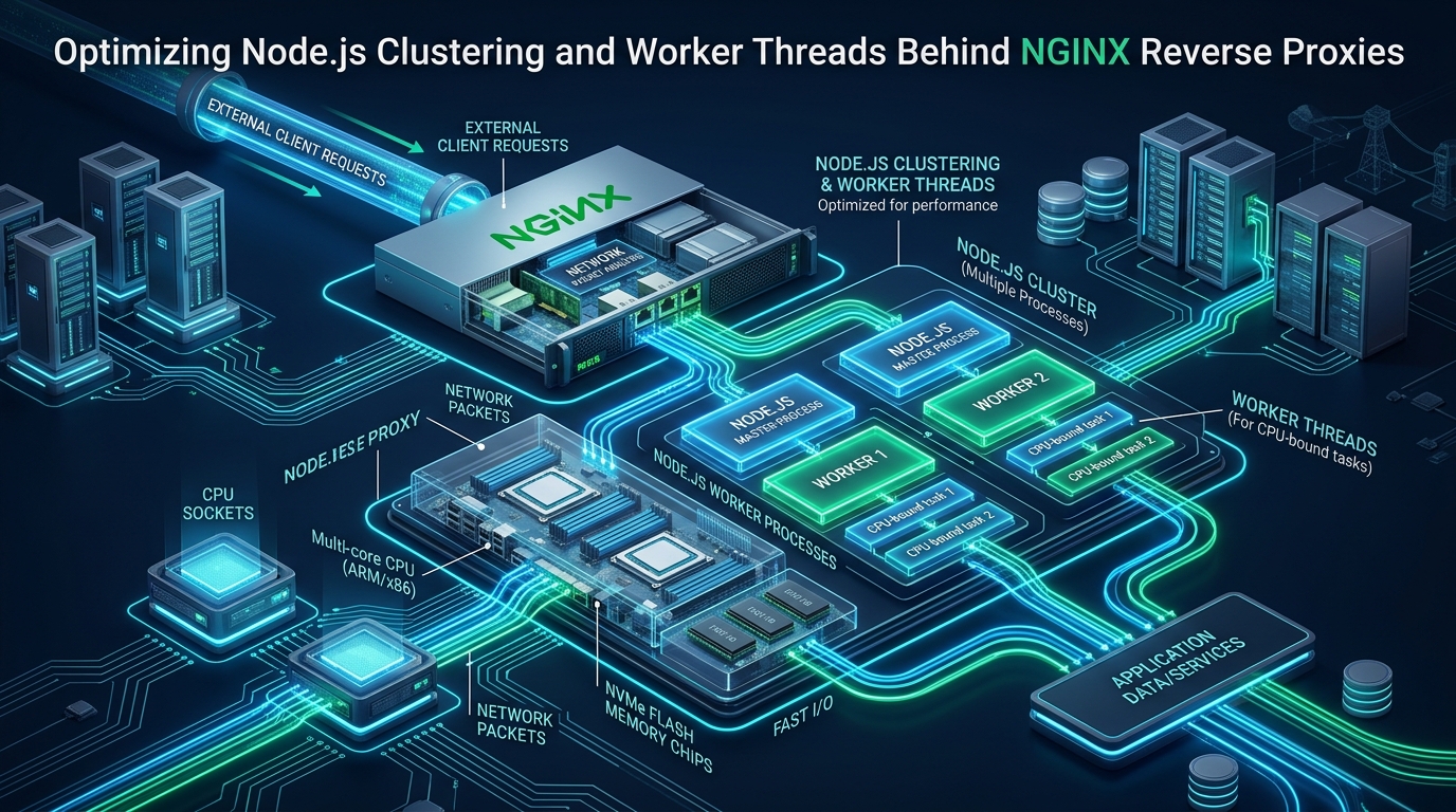 Optimizing Node.js Clustering and Worker Threads Behind NGINX Reverse Proxies - Nodejs clustering NGINX reverse proxy