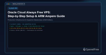 Oracle Cloud Always Free VPS: Step-by-Step Setup & ARM Ampere Guide - CpanelFree Guide