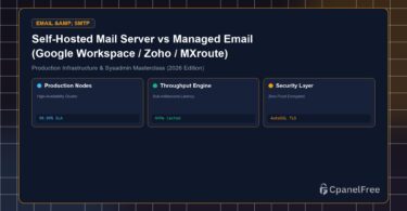 Self-Hosted Mail Server vs Managed Email (Google Workspace / Zoho / MXroute) - CpanelFree Guide