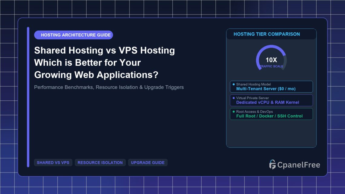 Shared Hosting vs VPS Hosting Which is Better for Your Growing Web Applications? - CpanelFree Guide