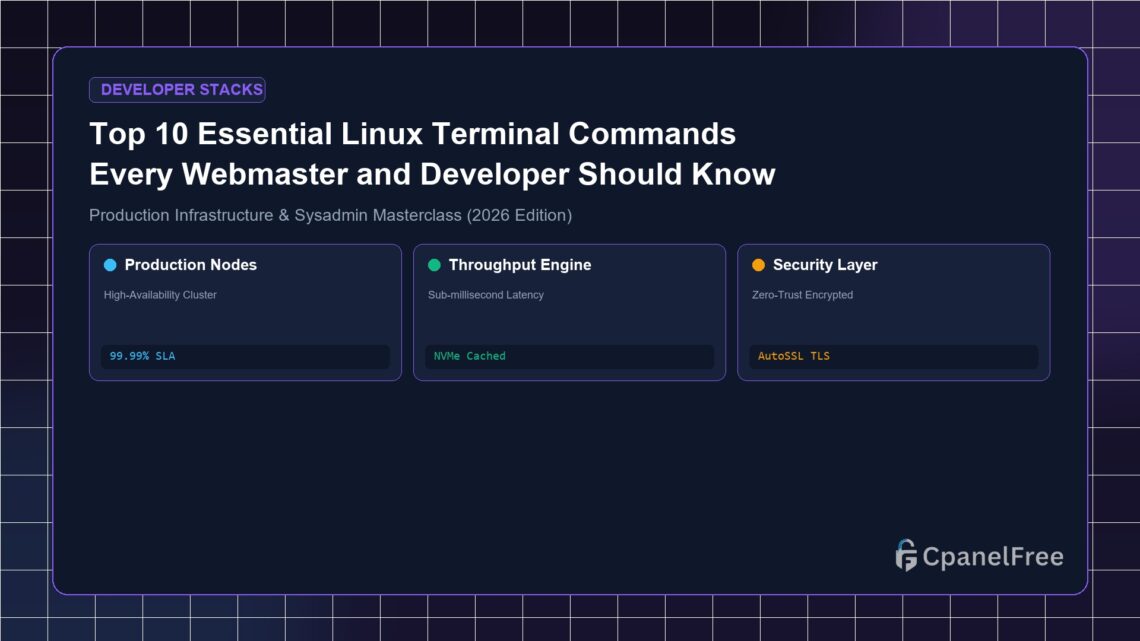 Top 10 Essential Linux Terminal Commands Every Webmaster and Developer Should Know - CpanelFree Guide