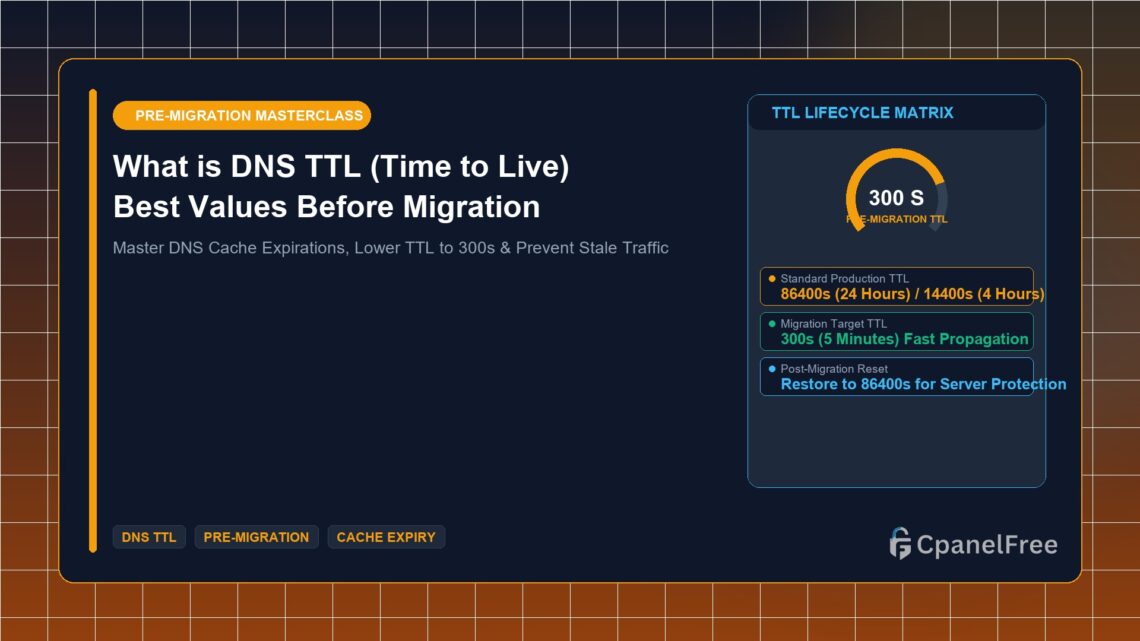 What is DNS TTL (Time to Live) Best Values Before Migration - CpanelFree Guide