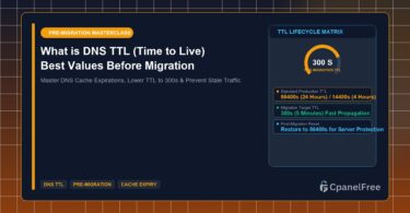 What is DNS TTL (Time to Live) Best Values Before Migration - CpanelFree Guide