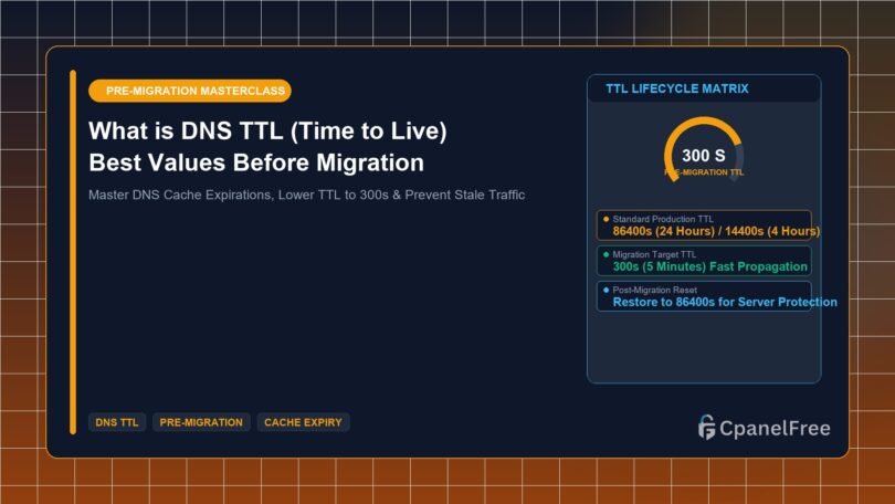 What is DNS TTL (Time to Live) Best Values Before Migration - CpanelFree Guide