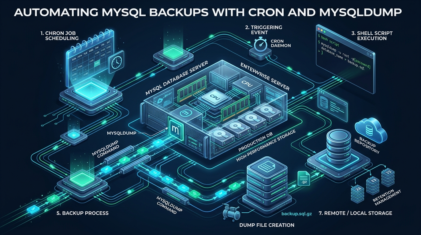 Automating MySQL Backups with Cron and mysqldump - mysqldump cron job