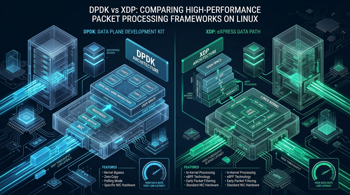 DPDK vs XDP: Comparing High-Performance Packet Processing Frameworks on Linux - DPDK vs XDP linux packet processing