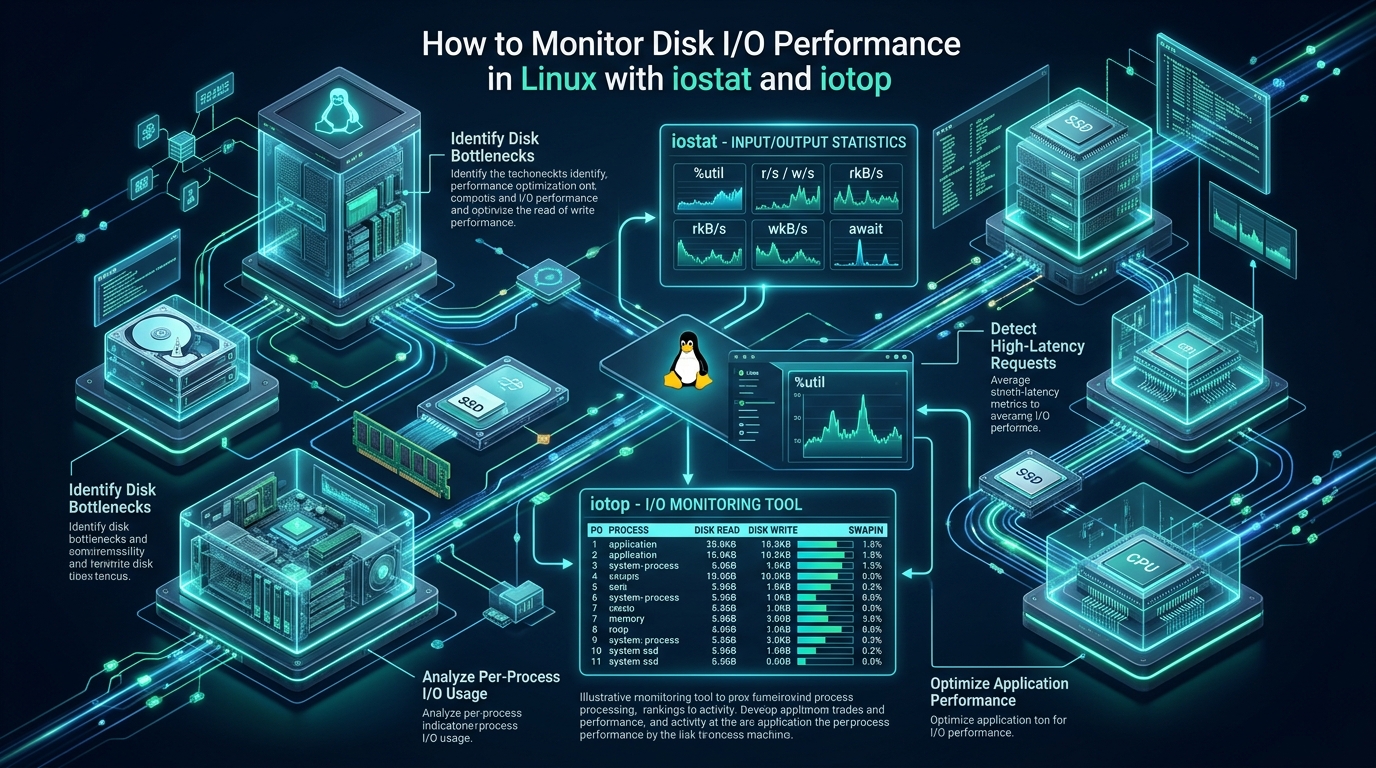 How to Monitor Disk I/O Performance in Linux with iostat and iotop - linux disk io monitoring