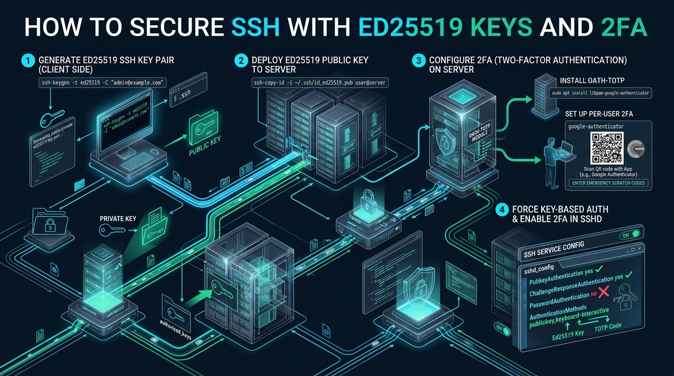 How to Secure SSH with Ed25519 Keys and 2FA - secure ssh ed25519