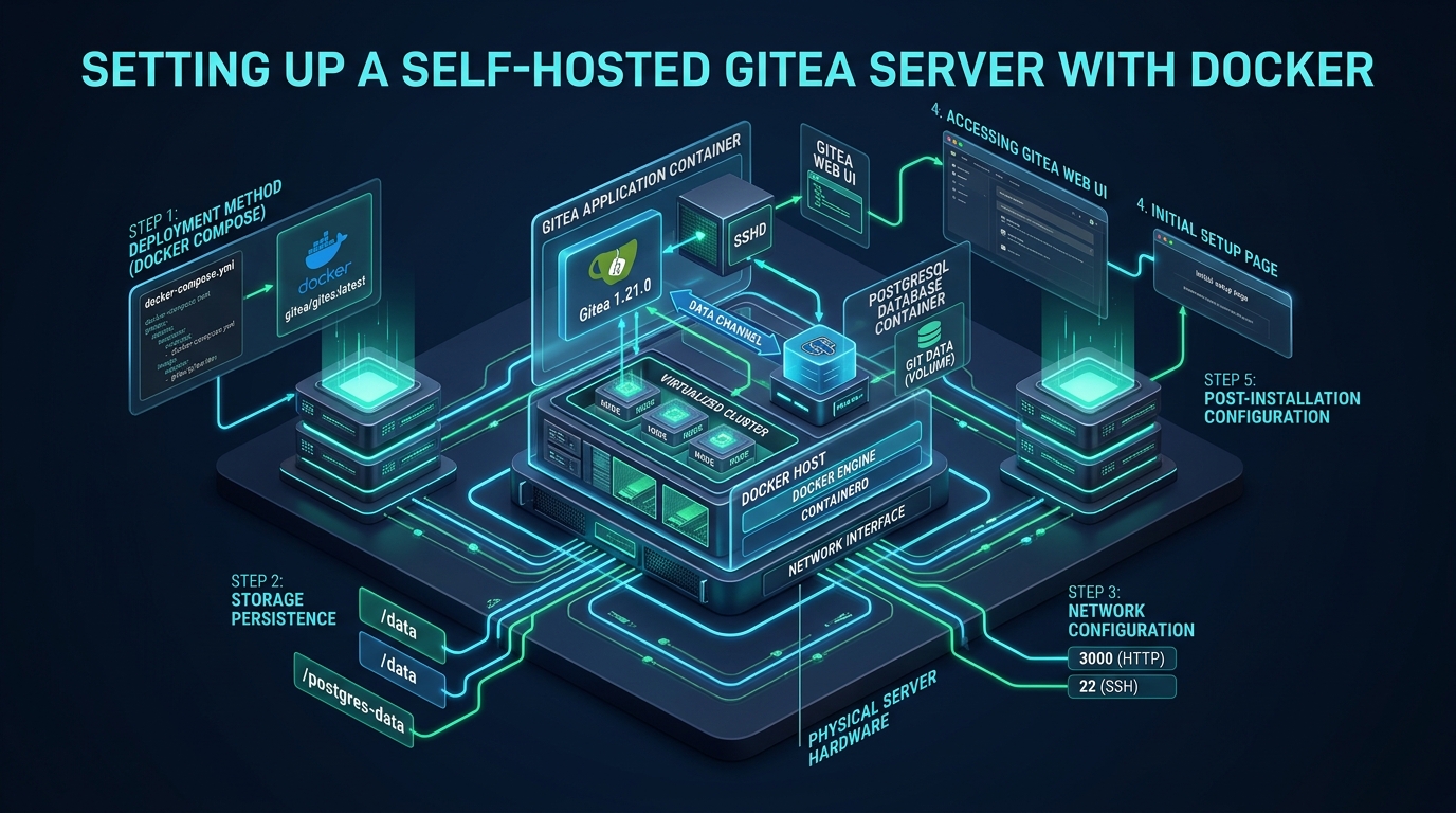 Setting Up a Self-Hosted Gitea Server with Docker - self hosted gitea